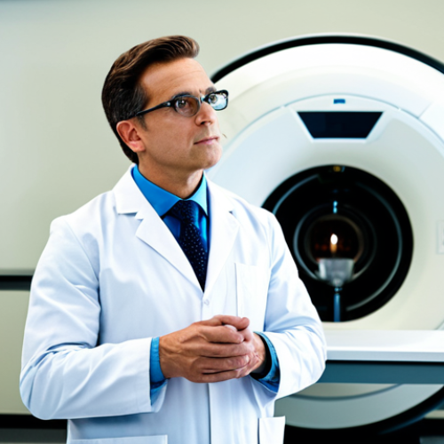 Home 27 A professional scientist in a modest lab coat and appropriate attire, observing a small superconductor levitating effortlessly above a strong magnet on a clean, modern lab bench. The background subtly features a high-tech Magnetic Resonance Imaging (MRI) machine, highlighting current applications of superconductivity in medicine. The scene is well-lit, emphasizing the scientific marvel. safe for work, appropriate content, fully clothed, professional, perfect anatomy, correct proportions, natural pose, well-formed hands, proper finger count, natural body proportions, professional photography, high quality.