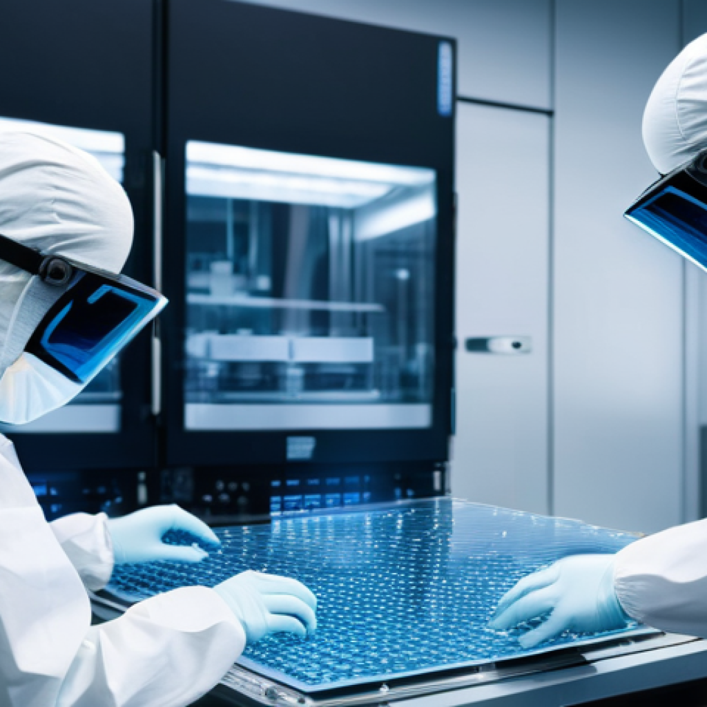 반도체 공정용 소재 - **Prompt for Silicon-based Semiconductor Manufacturing:**
    "A photorealistic, highly detailed ima...