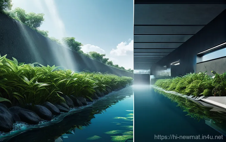 나노입자 응용 - **Prompt:** A microscopic, futuristic illustration of tiny, sophisticated nanobots, glowing with sof...